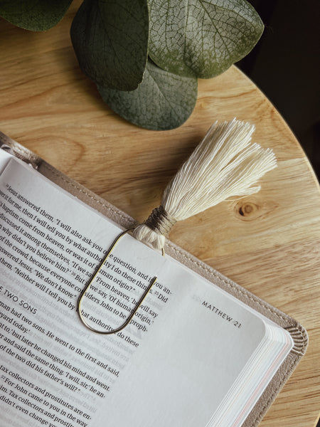 Macrame Tassel Bookmark Natural