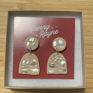 Tan Shell Collection - Dangle Earrings 2