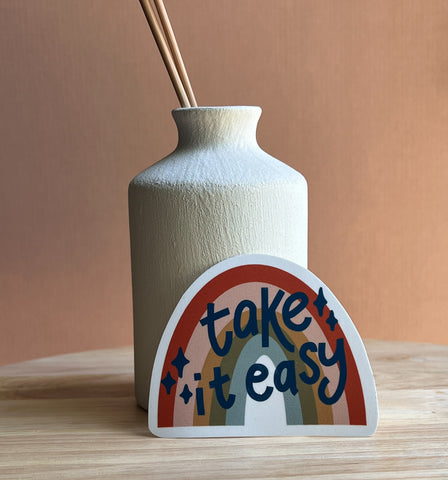 Take It Easy Rainbow Sticker