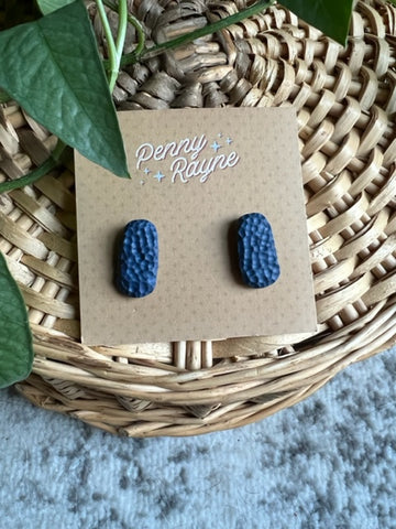 Hammered Navy Collection - Stud Earrings 1