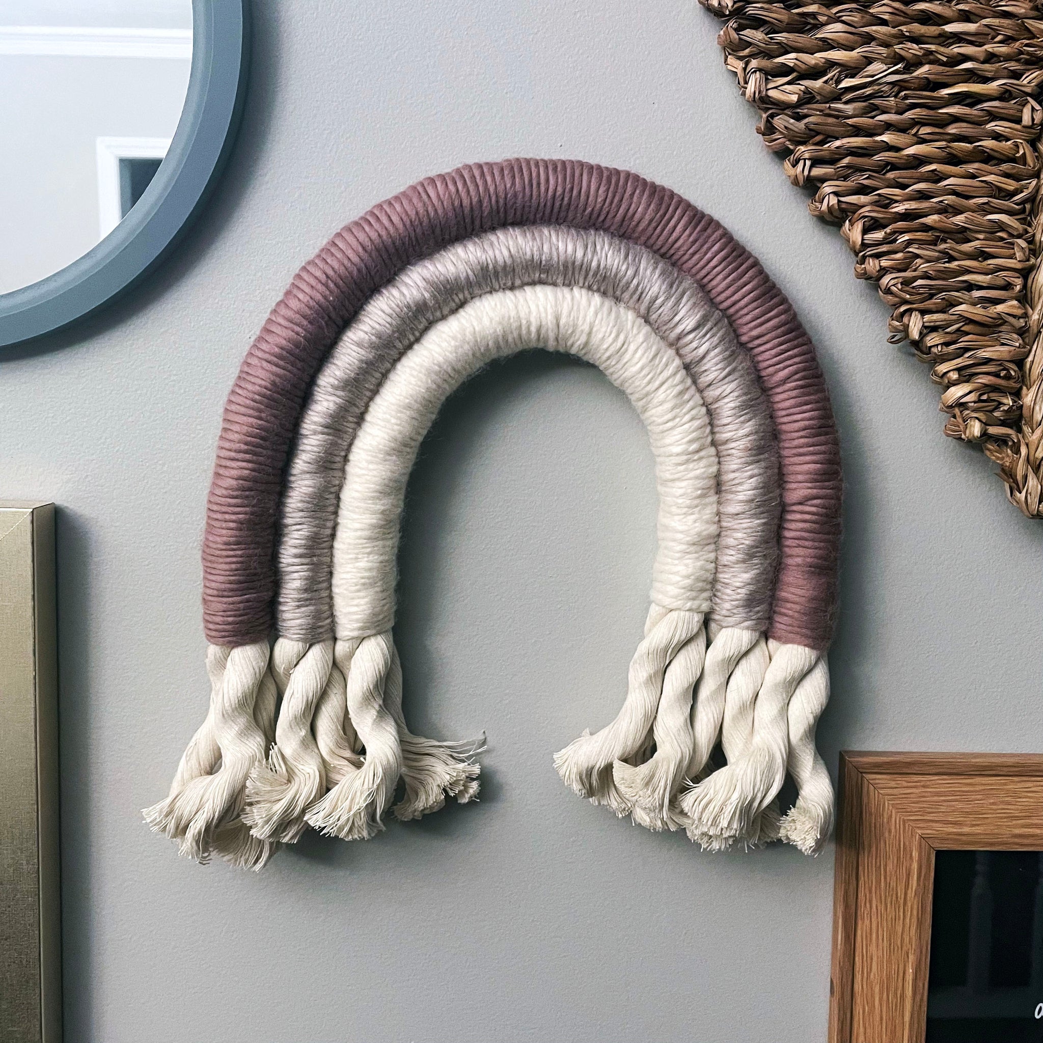 Macrame Rainbow Purple Ombre - Medium